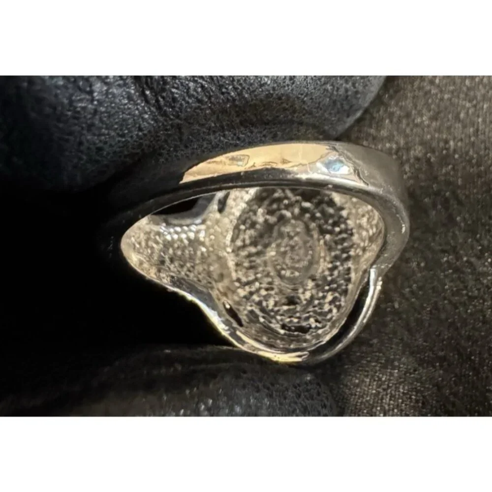 Premier Designs Spice Red Black Silver Fashion Ring Women 17 US 7 NEW